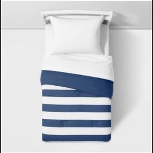 Rugby stripe comforter and 2 sheet sets